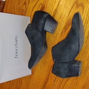 Franco Sarto black leather Ricki booties boots shoes size 8 M